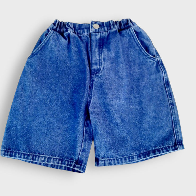 CHEMICAL-WASH CROPPED PANTS (100-120CM)