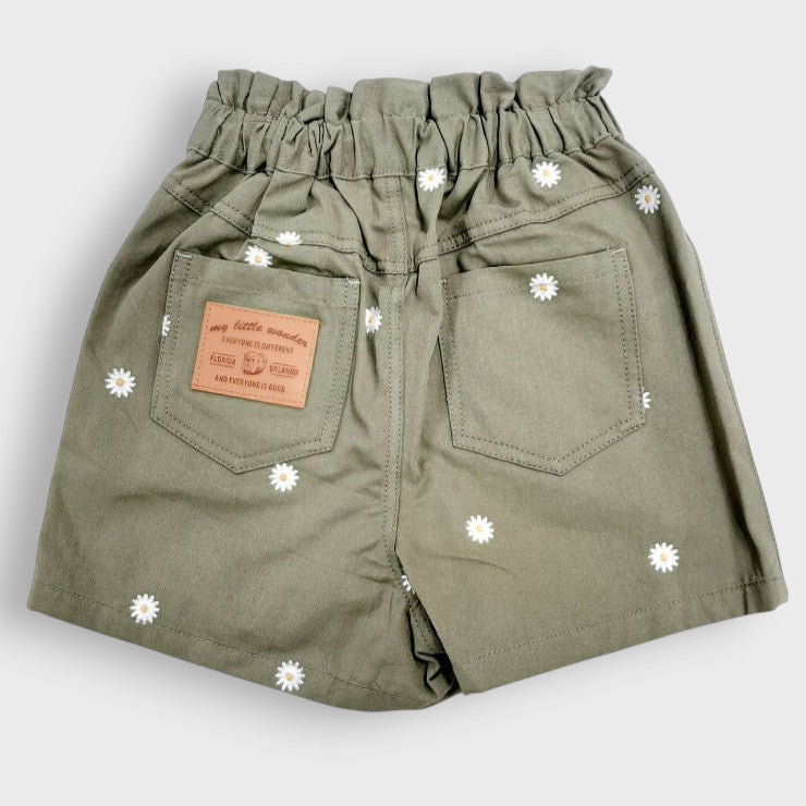 DAISY EMBROIDERY JUNIOR SHORTS (130CM)