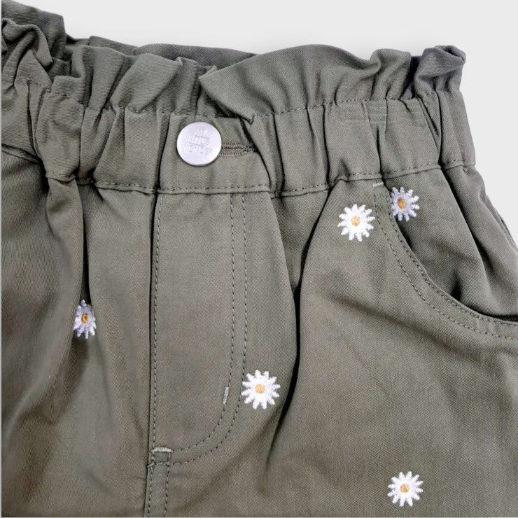 DAISY EMBROIDERY SHORTS (100-120CM)