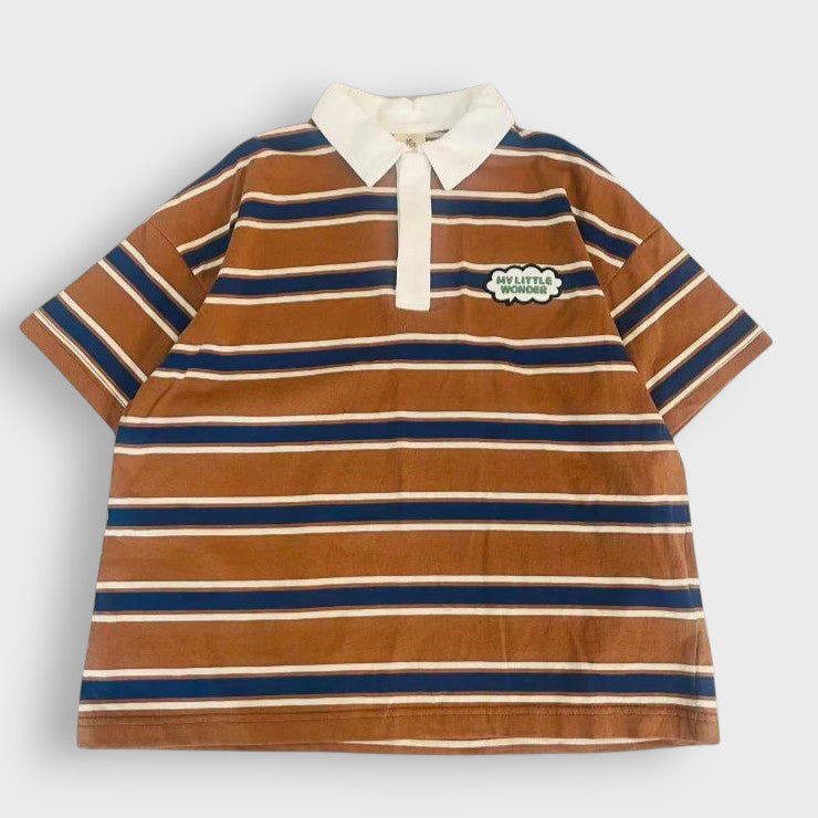 OVERSIZED STRIPED RUGBY SHIRT (100-120CM)