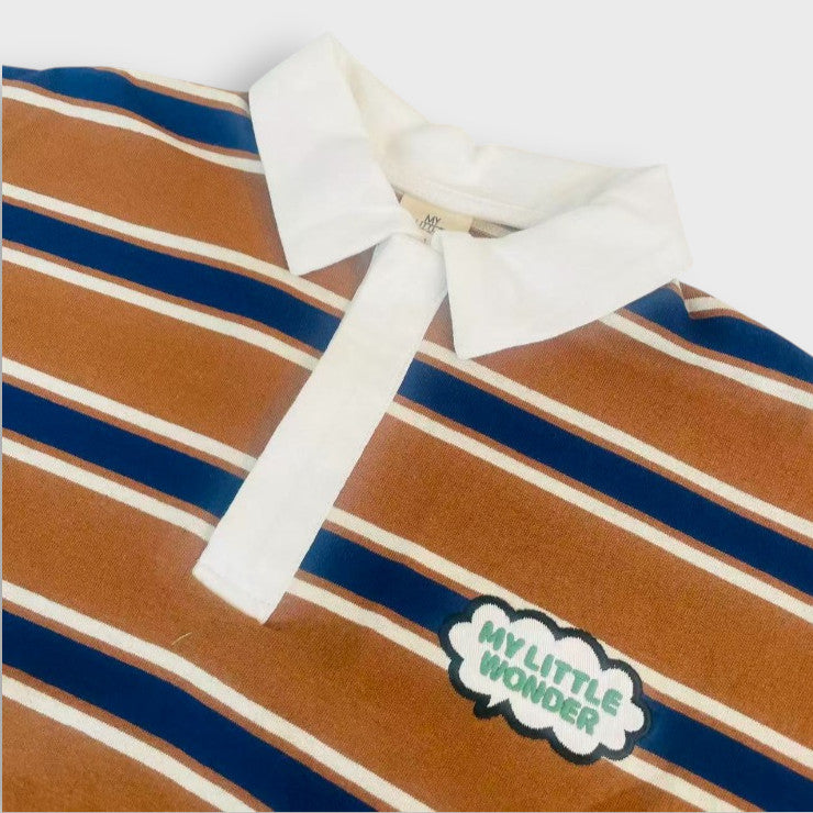 OVERSIZED STRIPED RUGBY SHIRT (100-120CM)