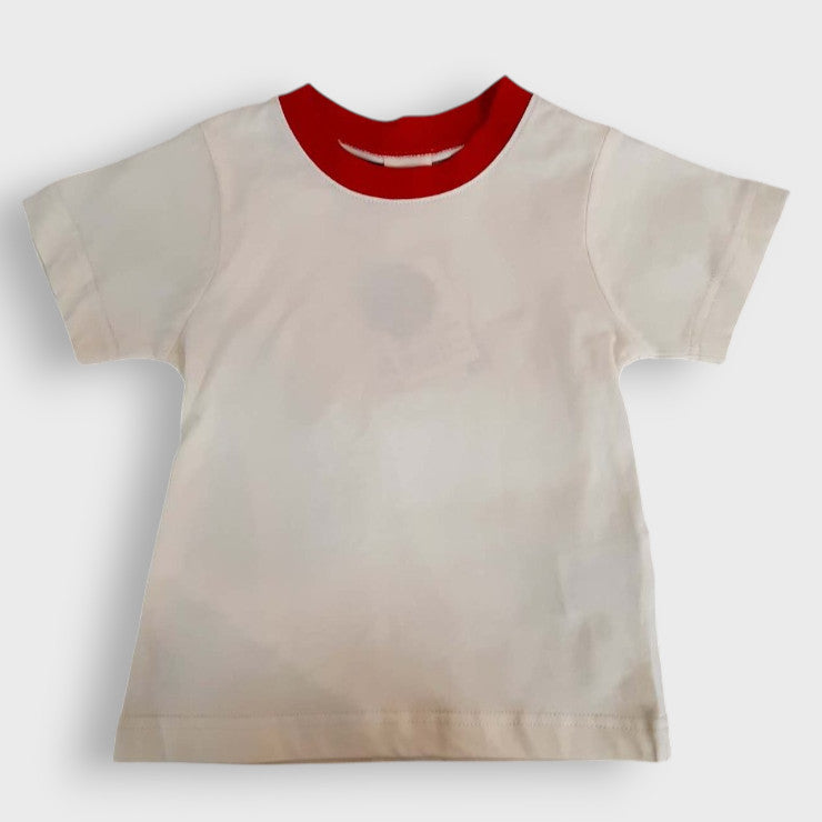 CONTRAST-BINDER T-SHIRT + CAMISOLE SET (100-120CM)