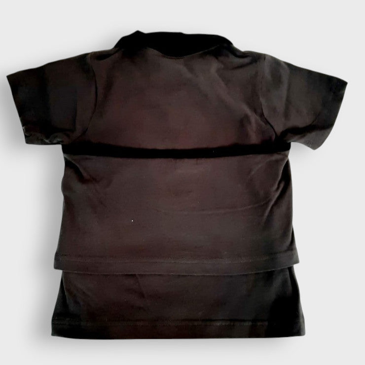 CONTRAST-BINDER T-SHIRT + CAMISOLE SET (100-120CM)