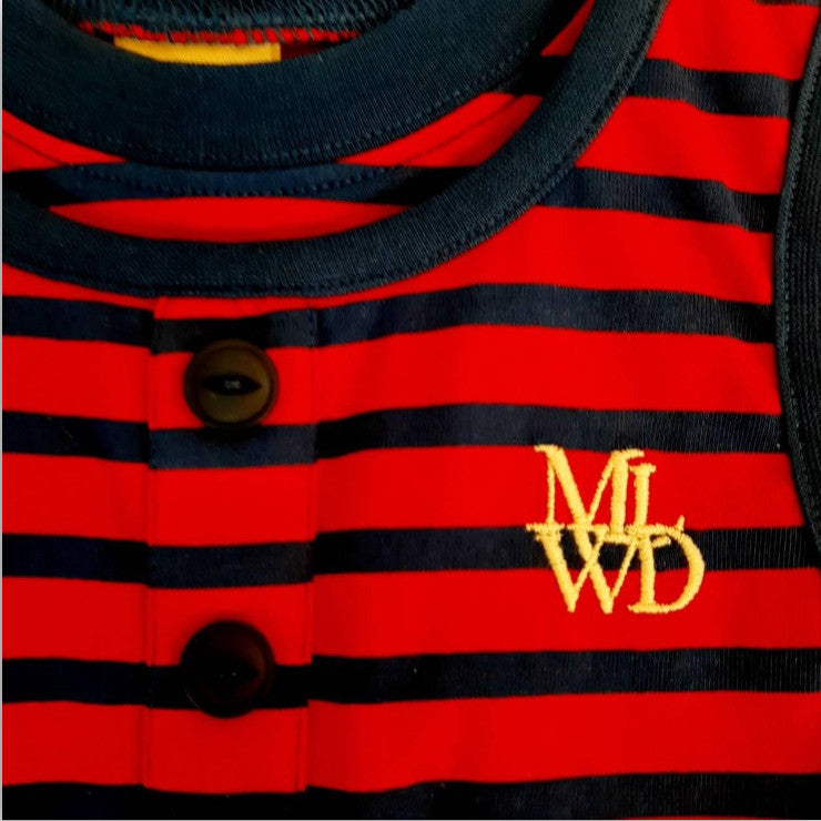 STRIPED T-SHIRT + TANK TOP SET (100-120CM)