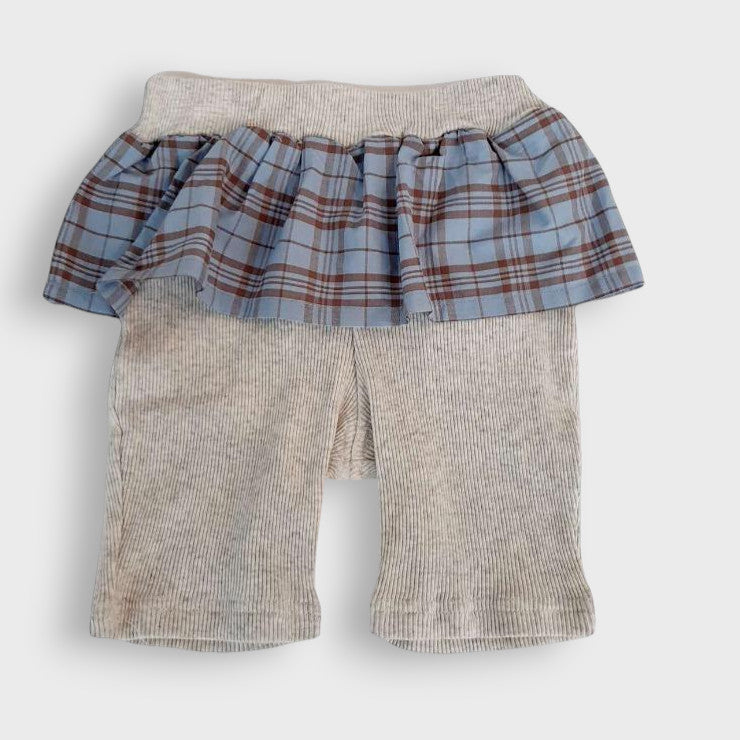 CHECK-FRILL CYCLING PANTS (100-120CM)