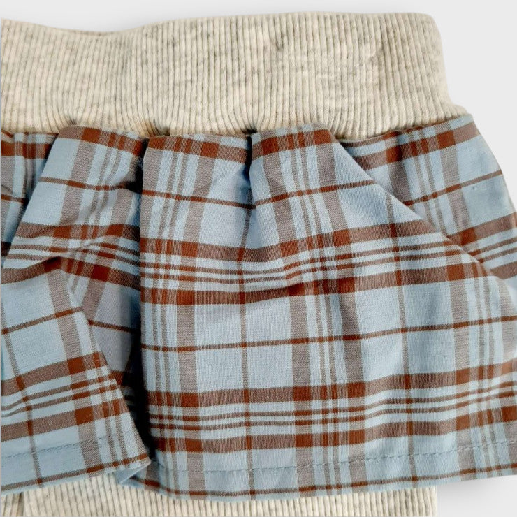 CHECK-FRILL CYCLING PANTS (100-120CM)
