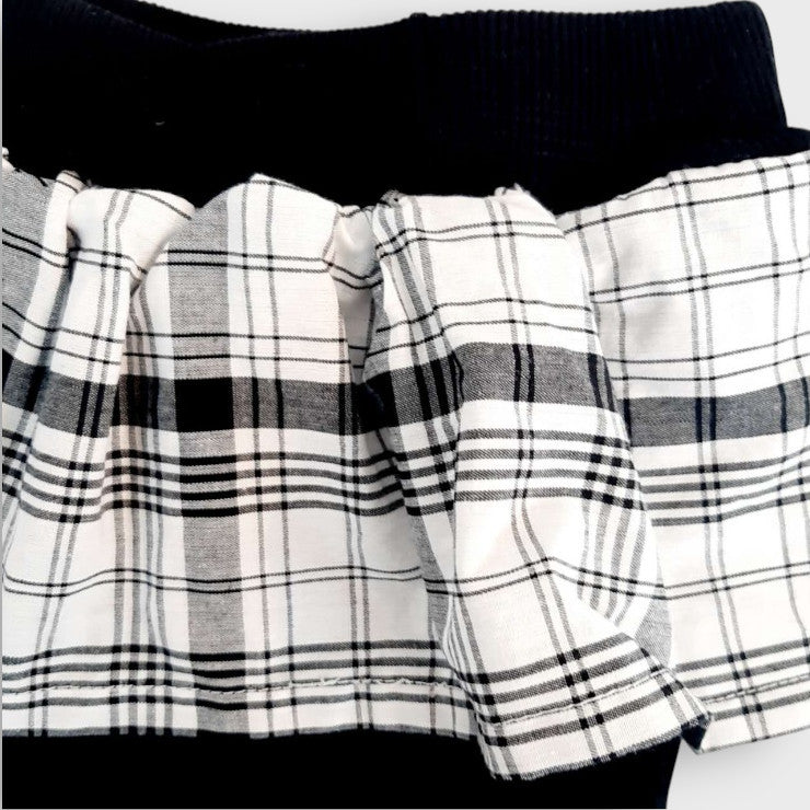 CHECK-FRILL CYCLING PANTS (100-120CM)