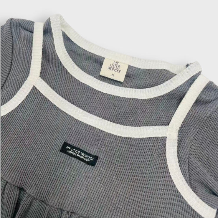TIERED CAMISOLE + T-SHIRT SET (100-120CM)