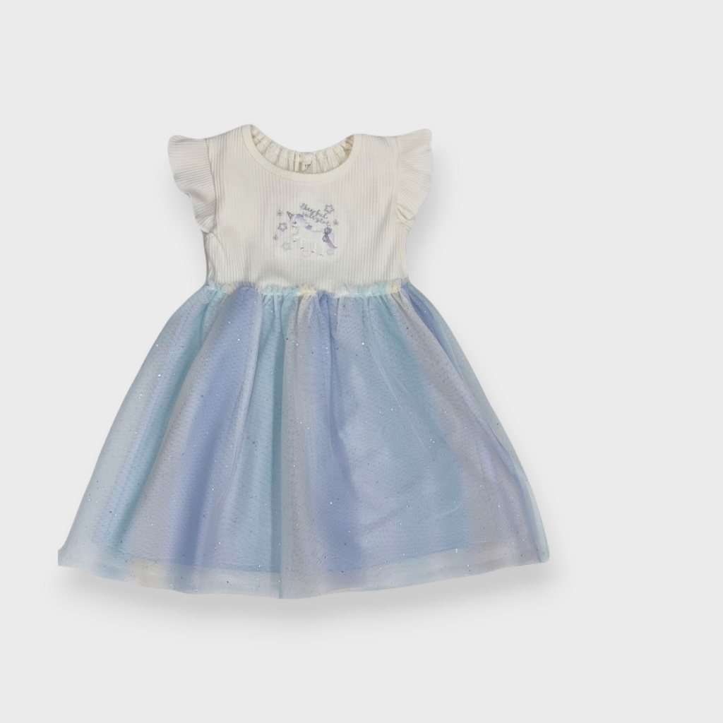 RAINBOW TULLE UNICORN DRESS 100-120CM KIDS