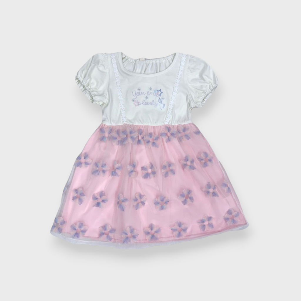 KIDS 3D TULLE MOTIF DRESS (100-120CM)