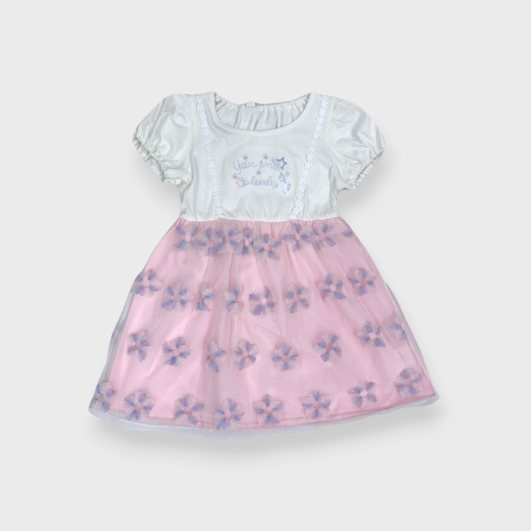 KIDS 3D TULLE MOTIF DRESS (100-120CM)