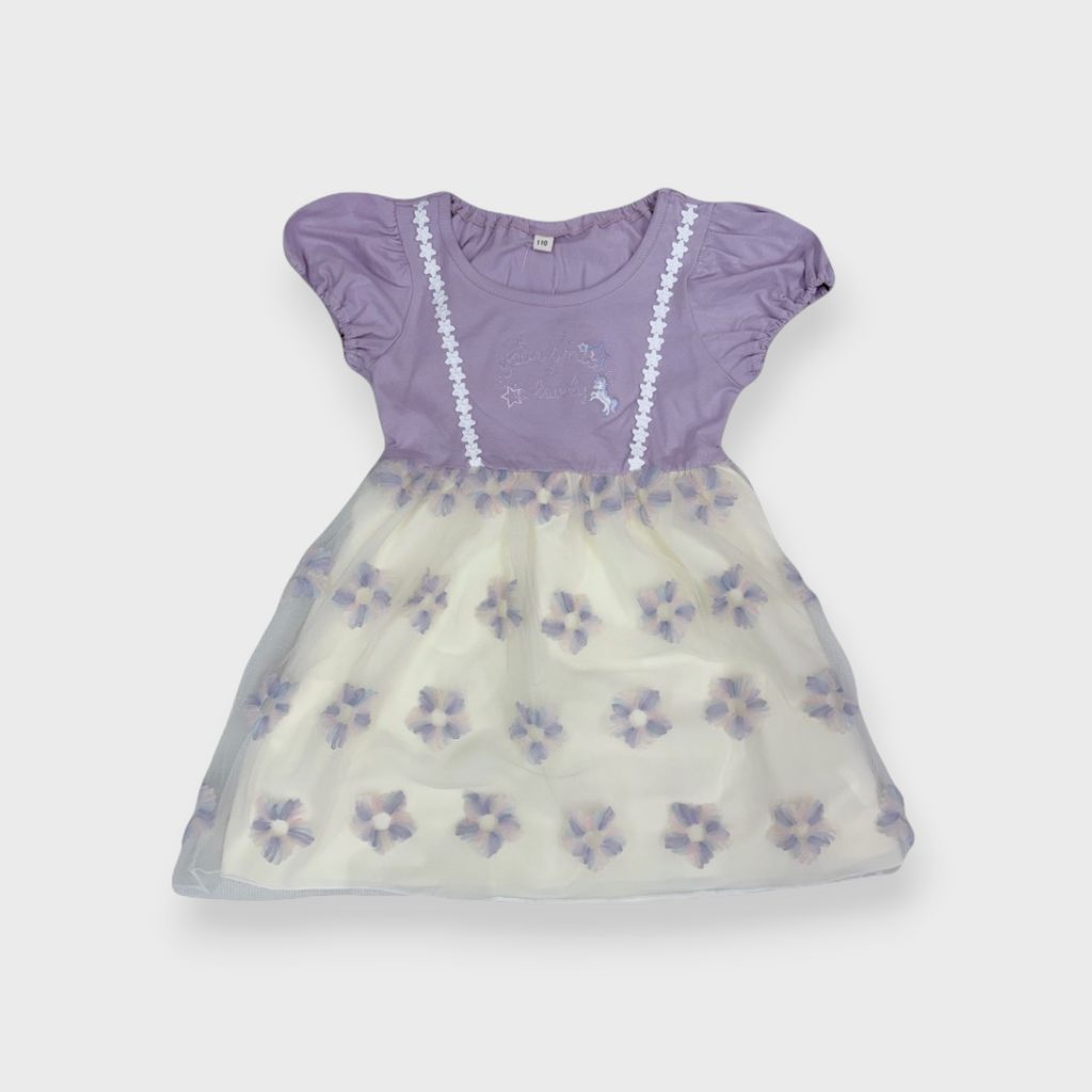 KIDS 3D TULLE MOTIF DRESS (100-120CM)