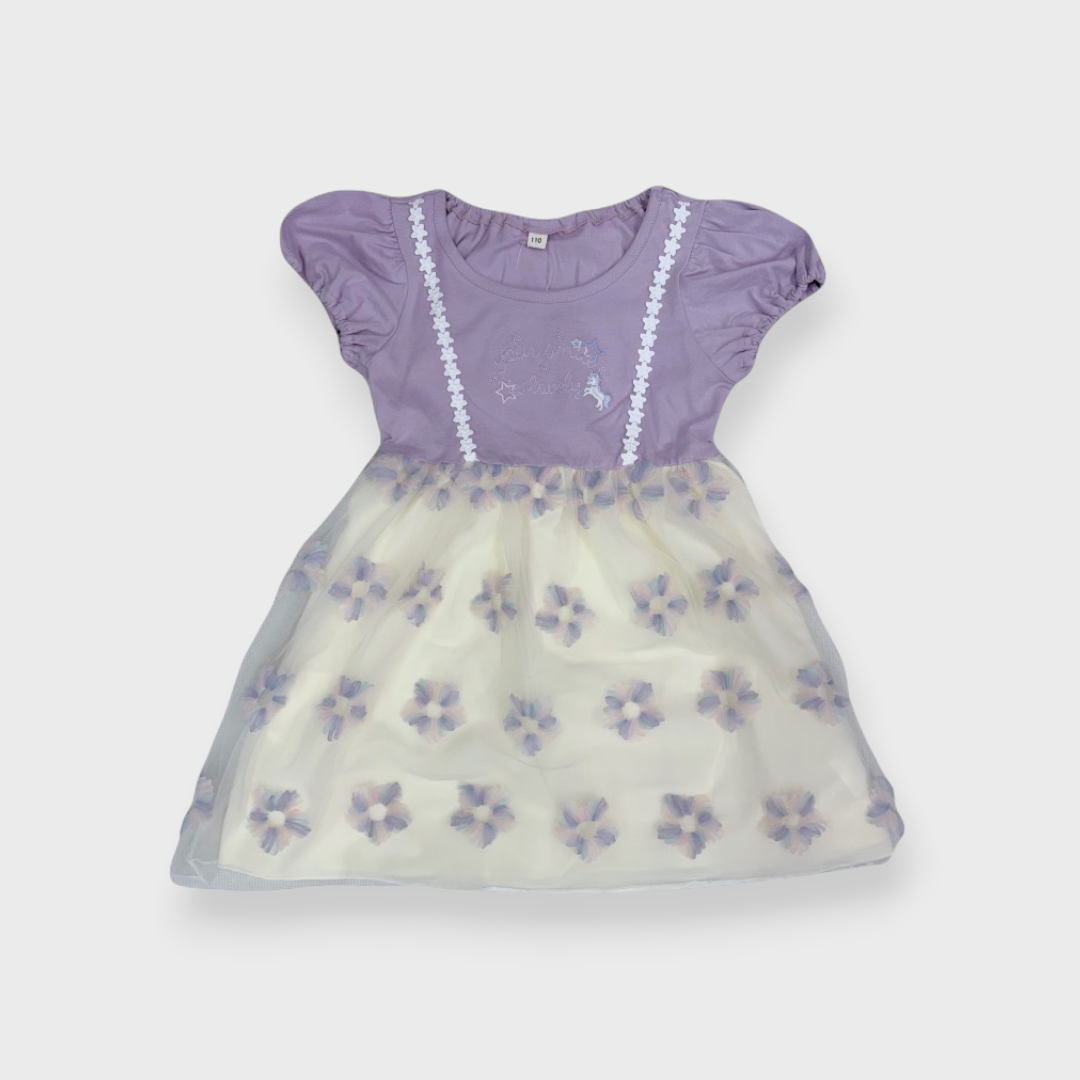 KIDS 3D TULLE MOTIF DRESS (100-120CM)