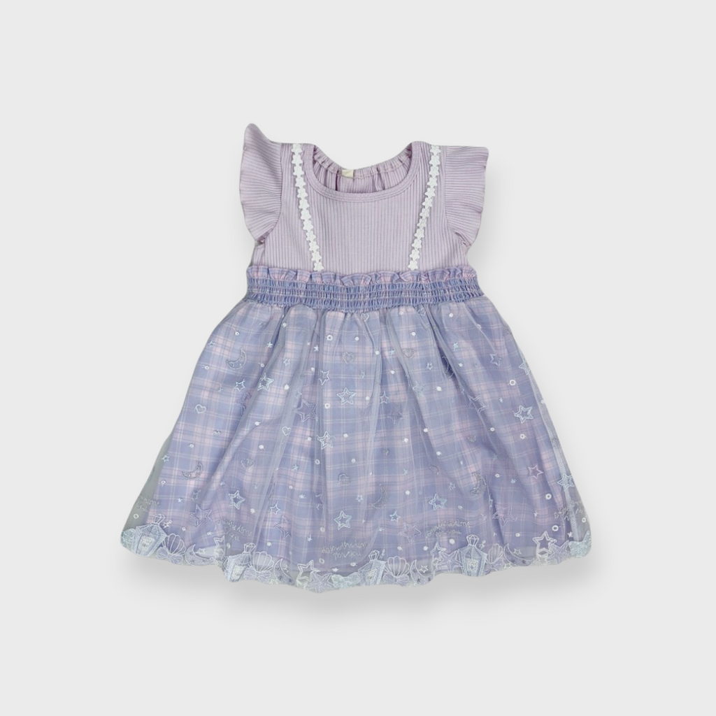 KIDS SEASHELL EMBROIDERED TULLE DRESS (100-120CM)