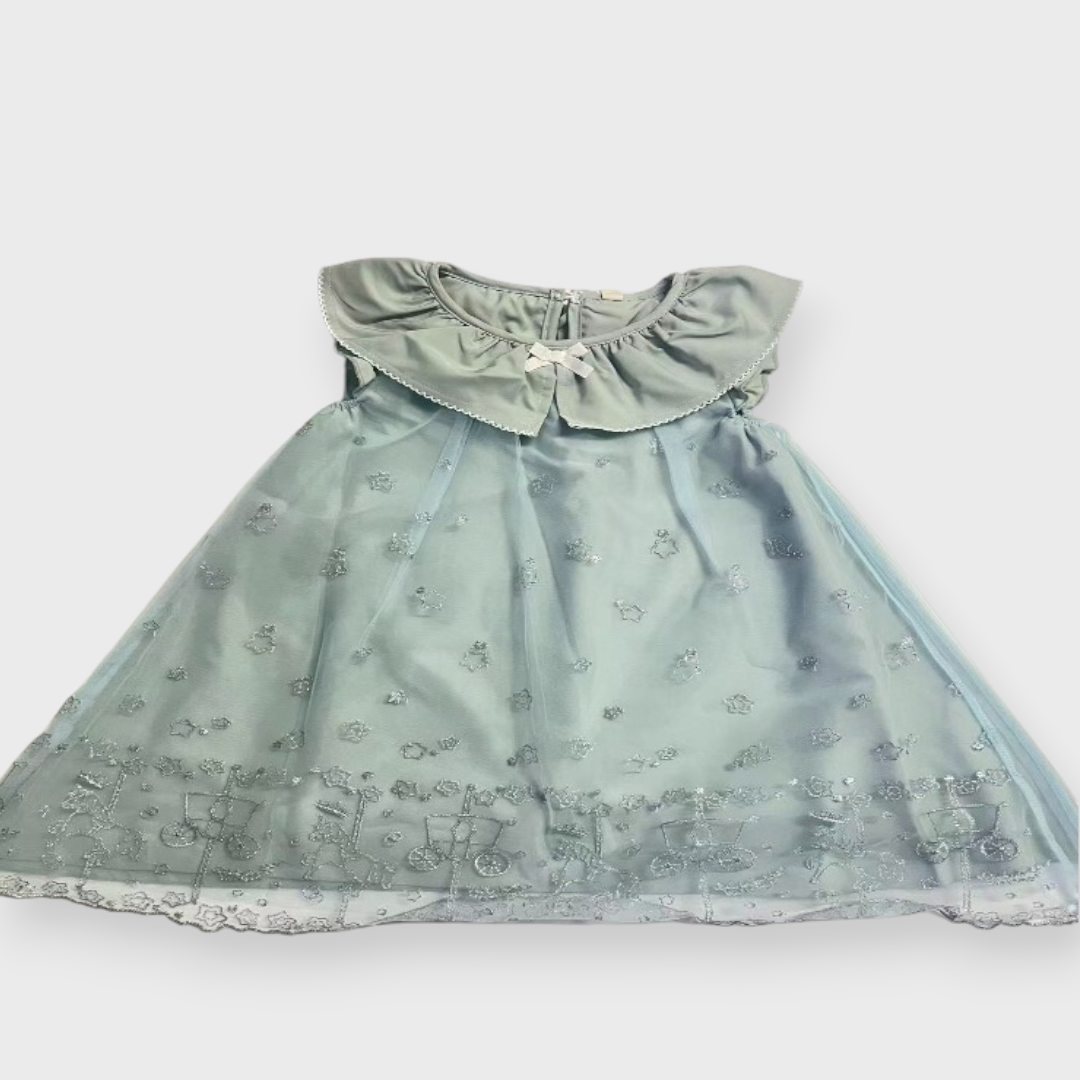 KIDS STAR EMBROIDERED TULLE DRESS (100-120CM)