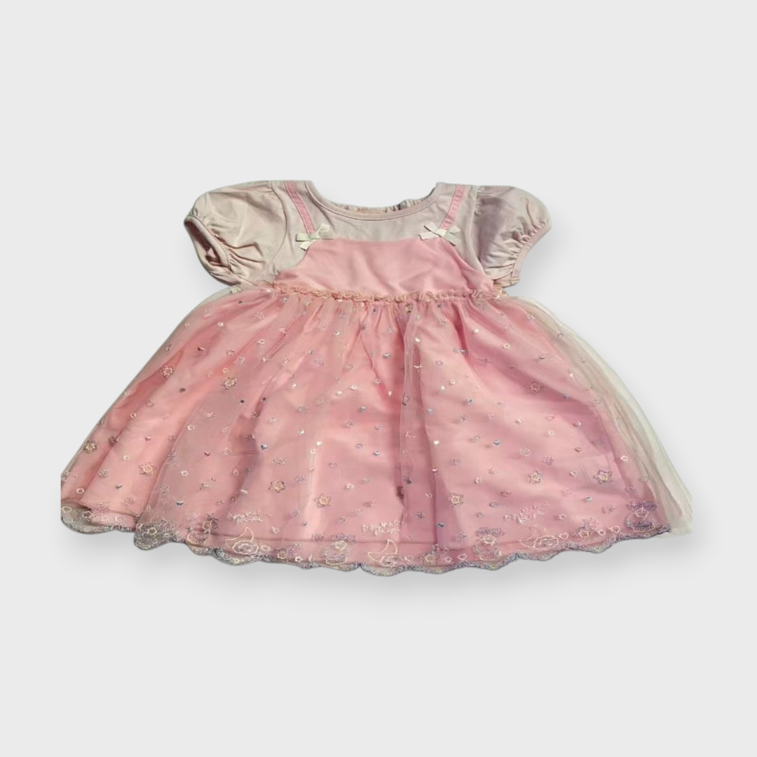 KIDS CAROUSEL EMBROIDERED TULLE DRESS (100-120CM)
