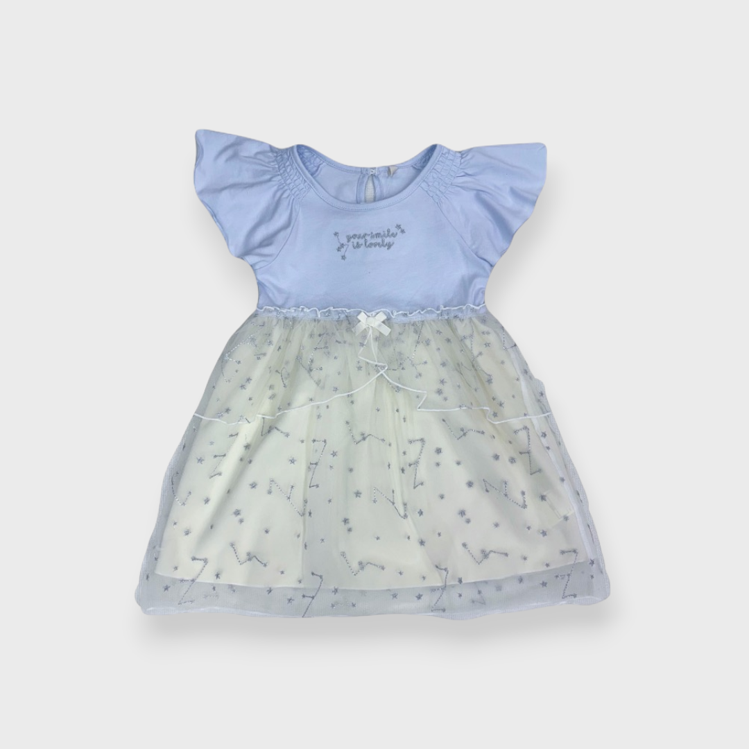 KIDS CONSTELLATION EMBROIDERED TULLE DRESS (100-120CM)