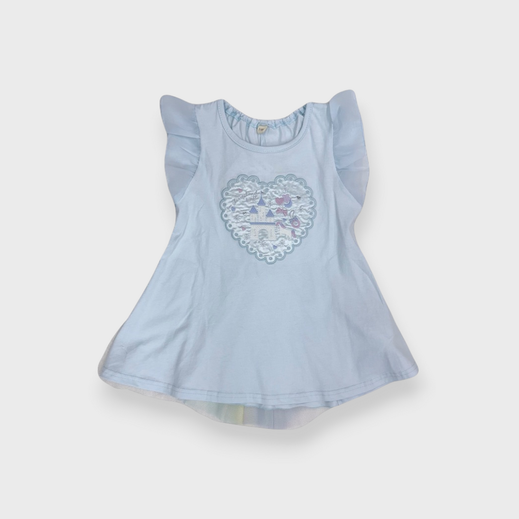KIDS CASTLE APPLIQUE T-SHIRT (100-120CM)