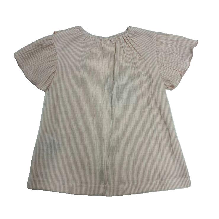 Kids (Size100-110cm) Pinstripe Tunic with Carousel-Pony Collar