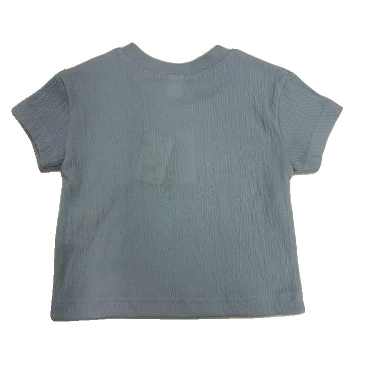 Kids (Size100-110cm) Textured Tee with Moon & Rainbow Print
