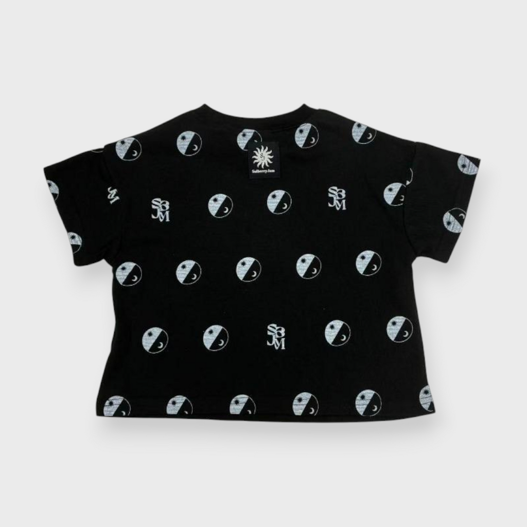 Kids (Size100-120cm) Sun & Moon Emblem Tee (Black)