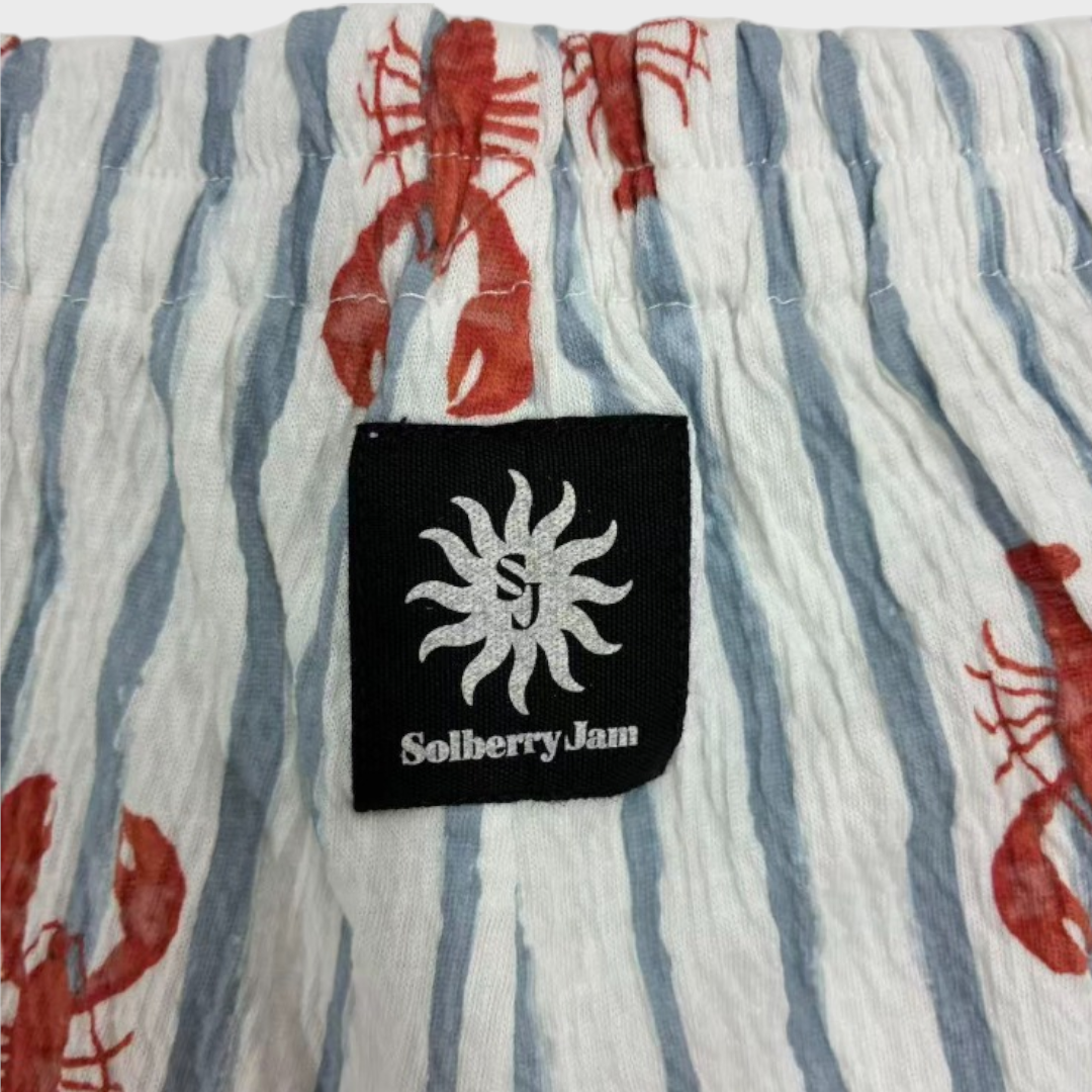 Kids (Size100-120cm) Seersucker Lobster-Print Shorts