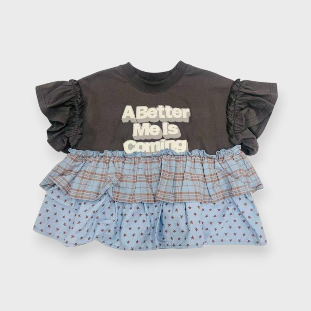 FRILLY SLEEVE BABY T-SHIRT (80/90CM)