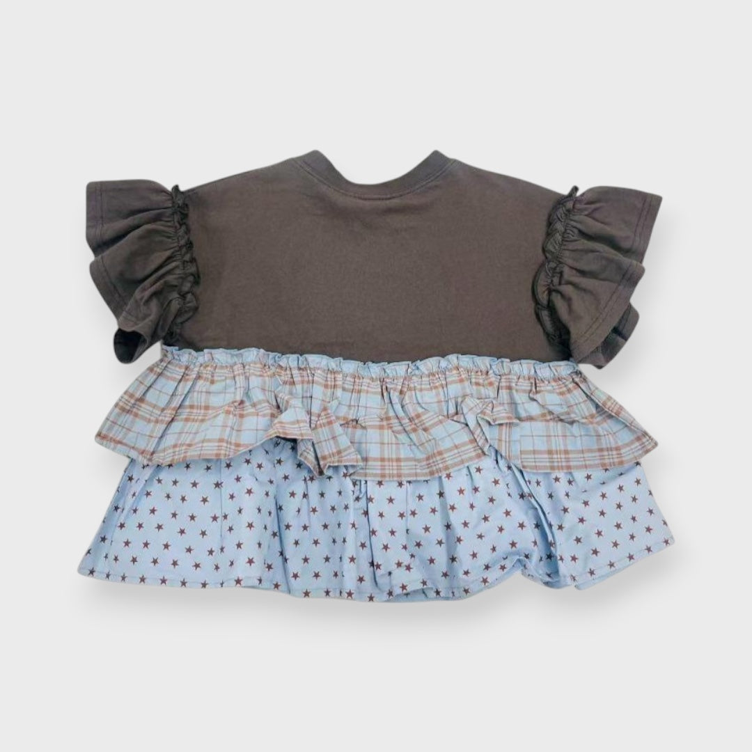 FRILLY SLEEVE BABY T-SHIRT (80/90CM)