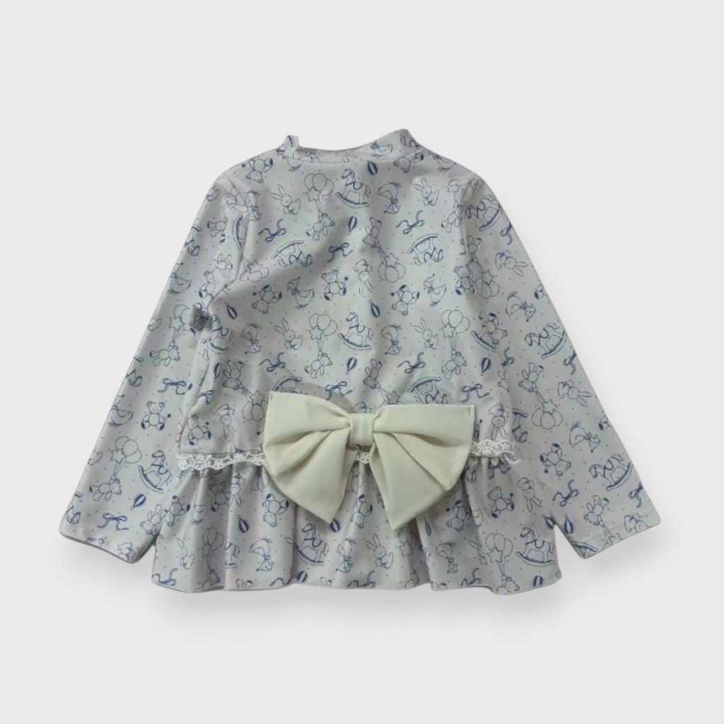 BACK RIBBON FRILL BABY RASH GUARD (90-95cm)