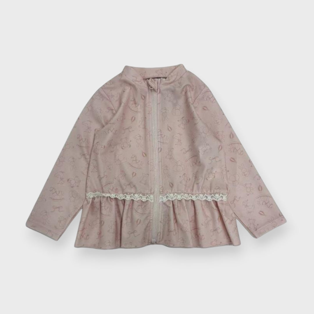 BACK RIBBON FRILL BABY RASH GUARD (90-95cm)