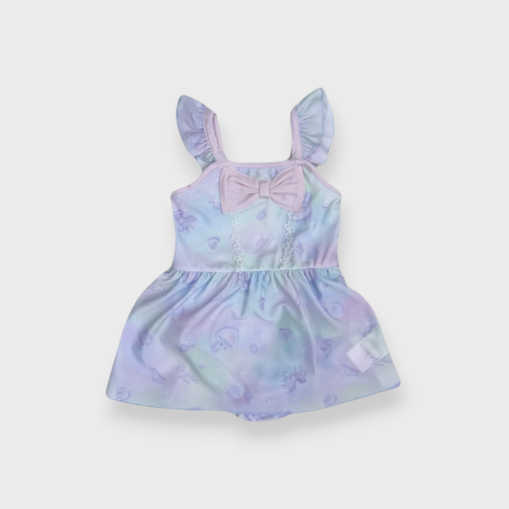 KIDS TIE-DYE RIBBON SWIMSUIT (100-130CM)
