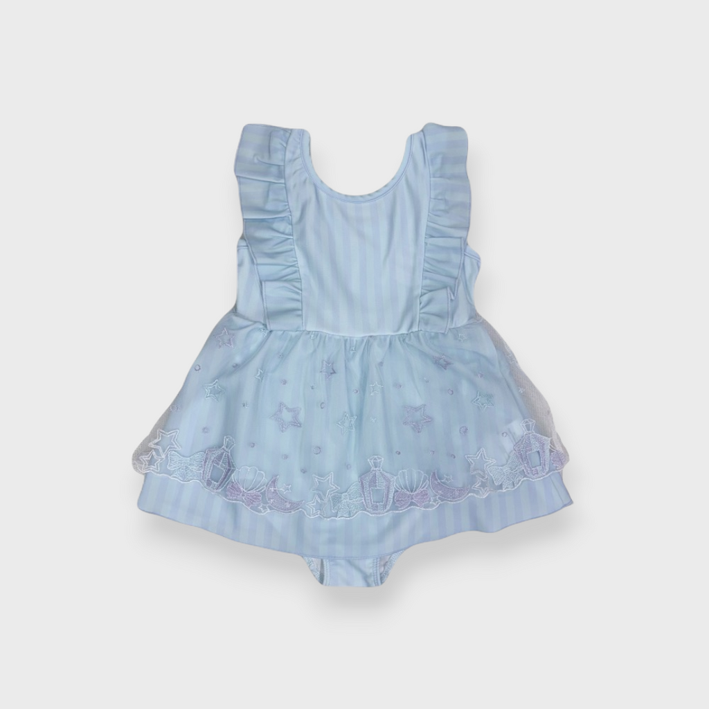 KIDS TULLE EMBROIDERED ONE-PIECE SWIMSUIT (100-130CM)
