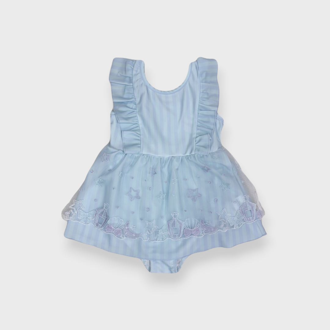 KIDS TULLE EMBROIDERED ONE-PIECE SWIMSUIT (100-130CM)