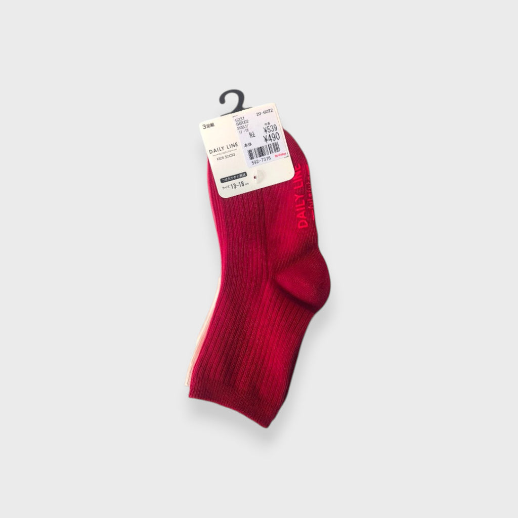 EVERYDAY TODDLER 3-PACK CREW SOCKS (13～18cm)