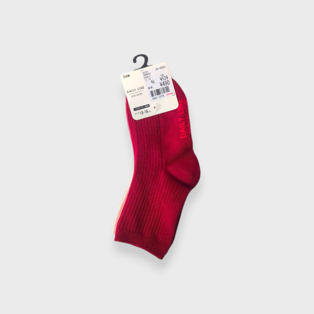 EVERYDAY TODDLER 3-PACK CREW SOCKS (13～18cm)