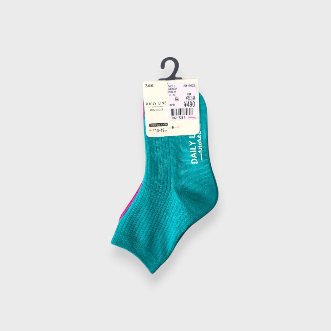 EVERYDAY TODDLER 3-PACK CREW SOCKS (13～18cm)