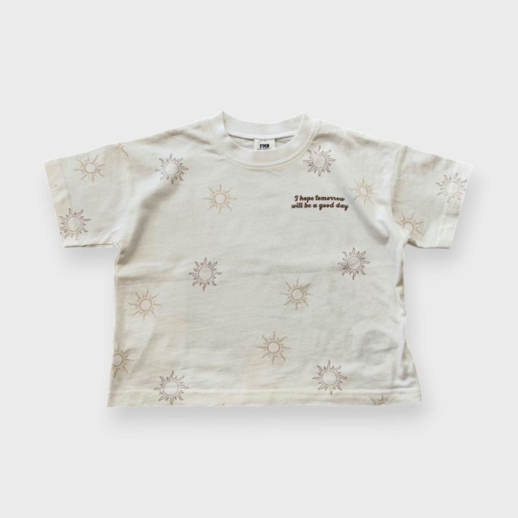 KIDS ALL-OVER SUN-PRINT PAJAMA SET (100–140 CM)