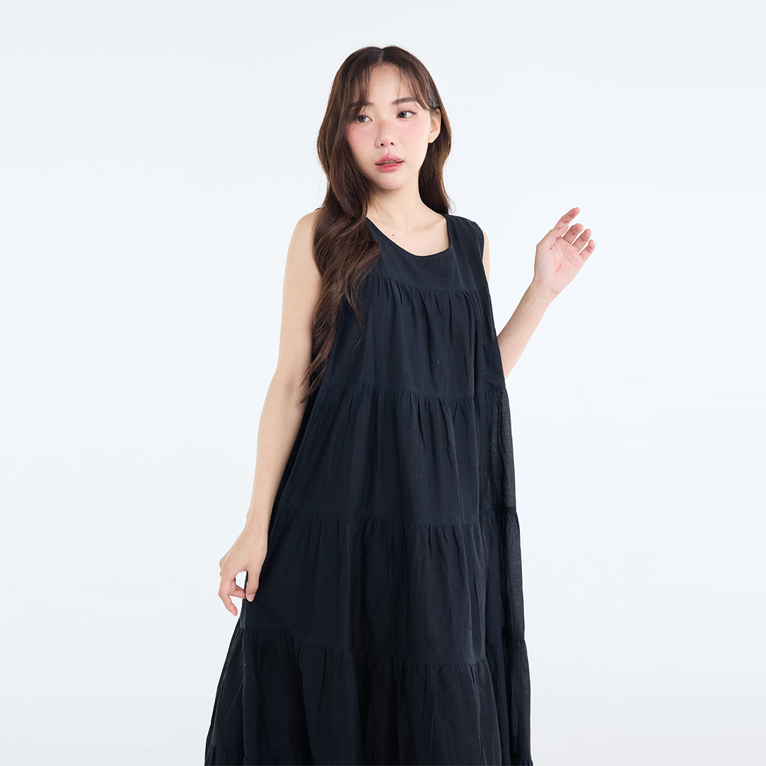 เดรสยาว Oversize "รุ่นพริ้วละไม" ทรงสวยแบบมินิมอล ใส่สบายเรียบหรูดูแพง