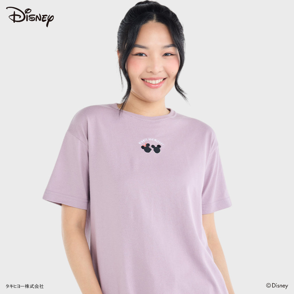 เสื้อยืดมิกกี้–มินนี่ สีม่วงละมุน “ใส่แล้วน่ารักแบบขั้นสุด” (Size S-LL)