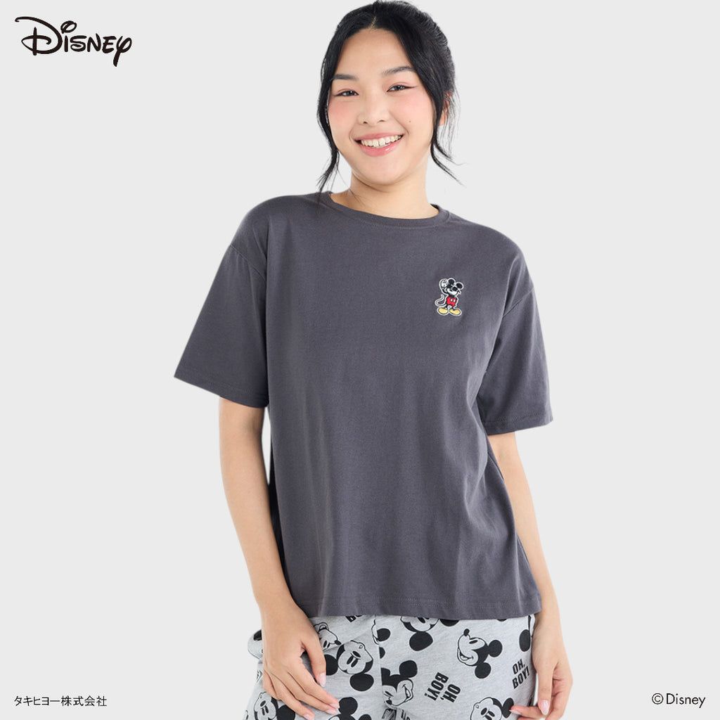 เสื้อยืดมิกกี้เมาส์มินิมอลน่ารัก “ตัวจิ๋วป๊อปใจ" (Size M-LL)