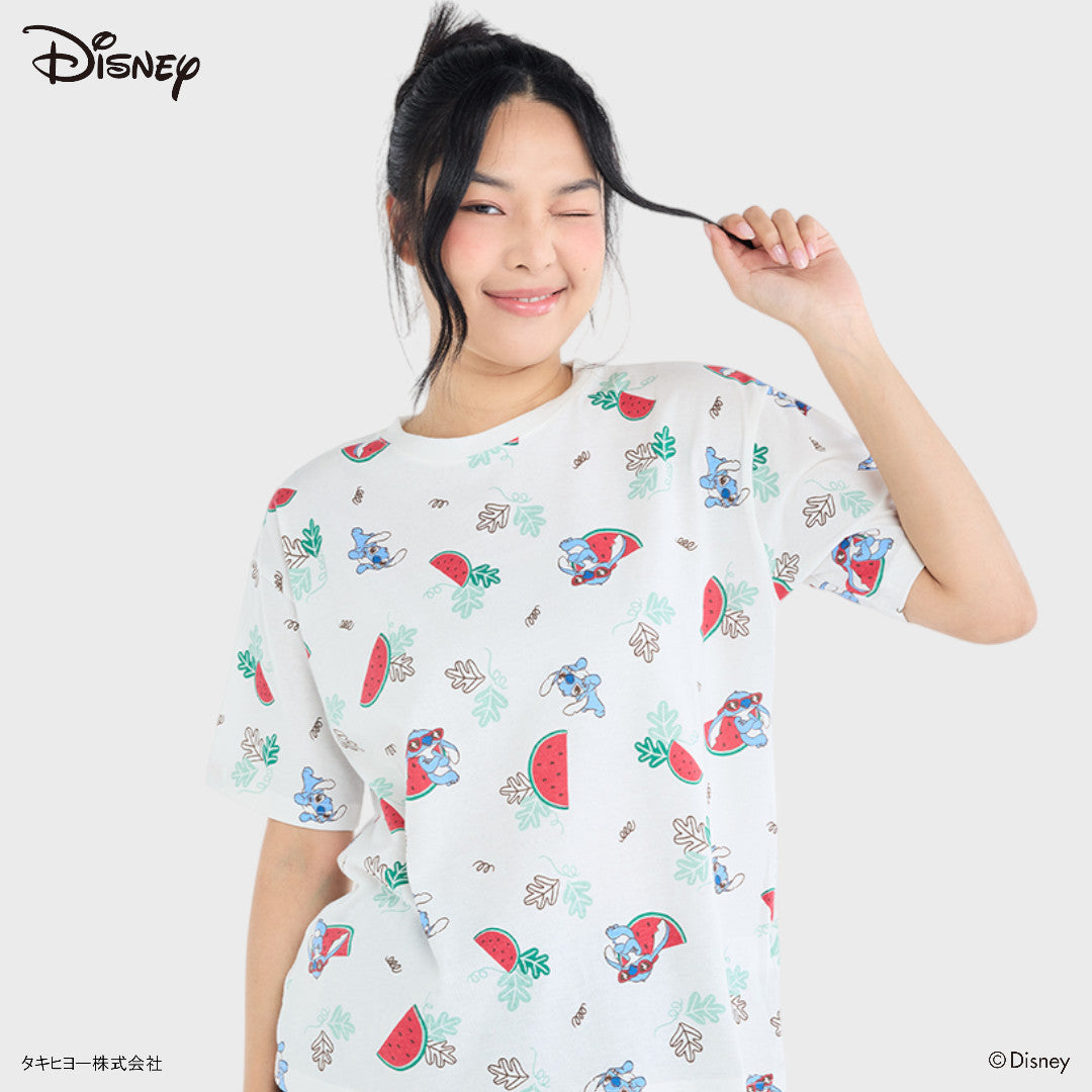 เสื้อยืดลายสติช x แตงโมซัมเมอร์ สดใสจนต้องยิ้ม! (Size M-LL)