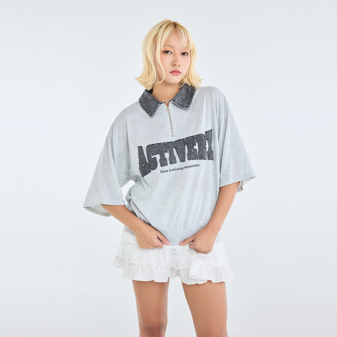 เสื้อครอปคอปกยีนส์ ACTIVERY – รุ่นคูลกรุบ แต่งน้อยแต่เท่มาก