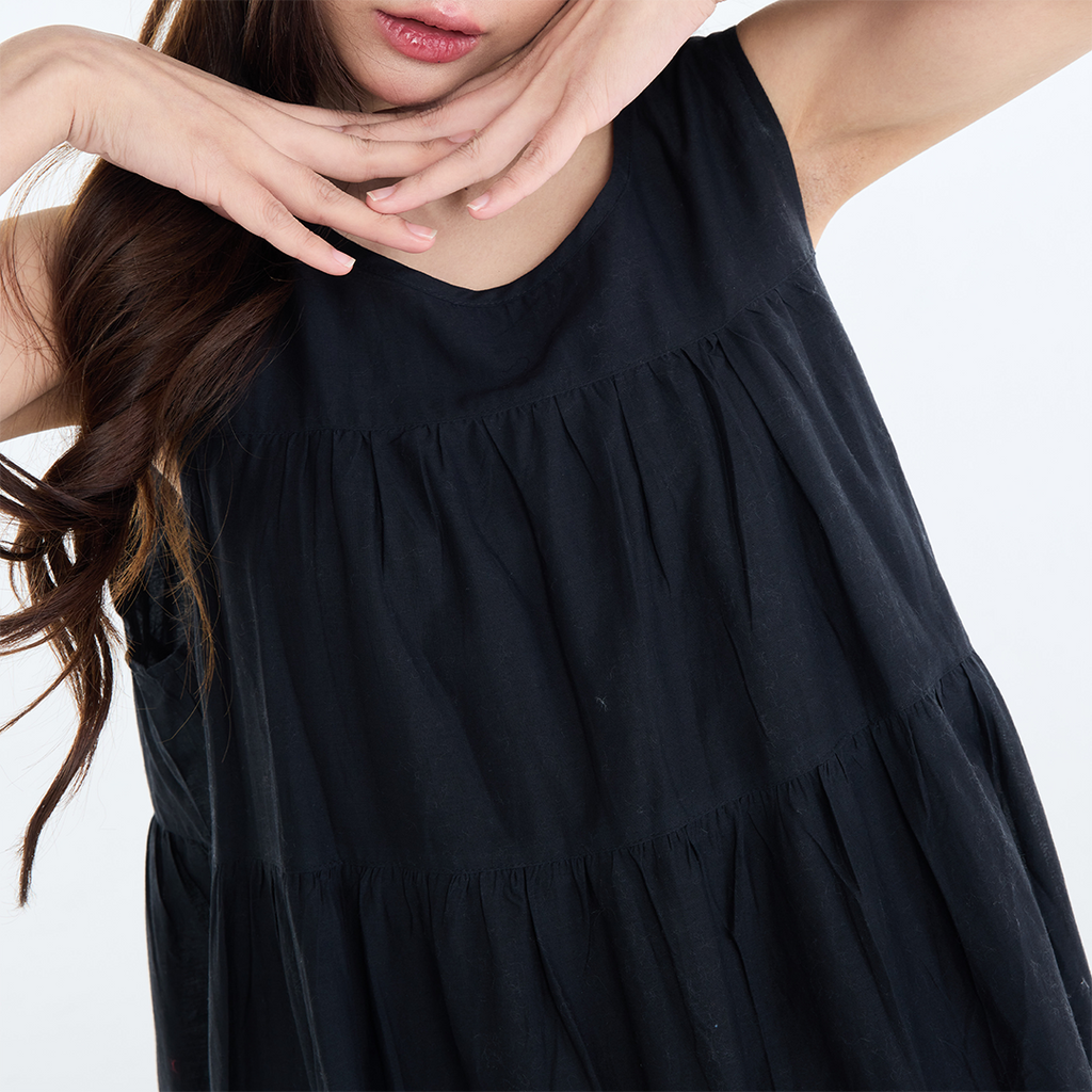 เดรสยาว Oversize "รุ่นพริ้วละไม" ทรงสวยแบบมินิมอล ใส่สบายเรียบหรูดูแพง