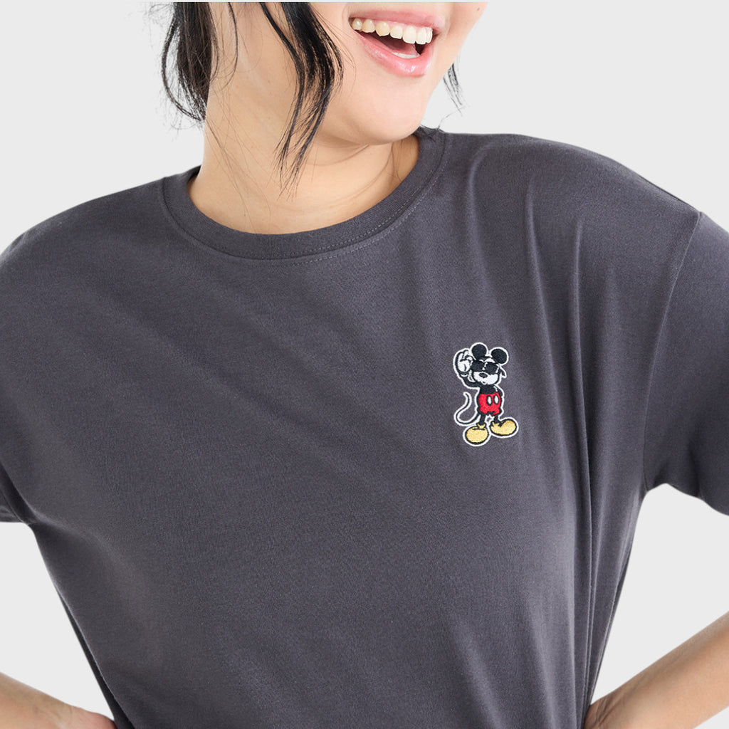 เสื้อยืดมิกกี้เมาส์มินิมอลน่ารัก “ตัวจิ๋วป๊อปใจ" (Size M-LL)