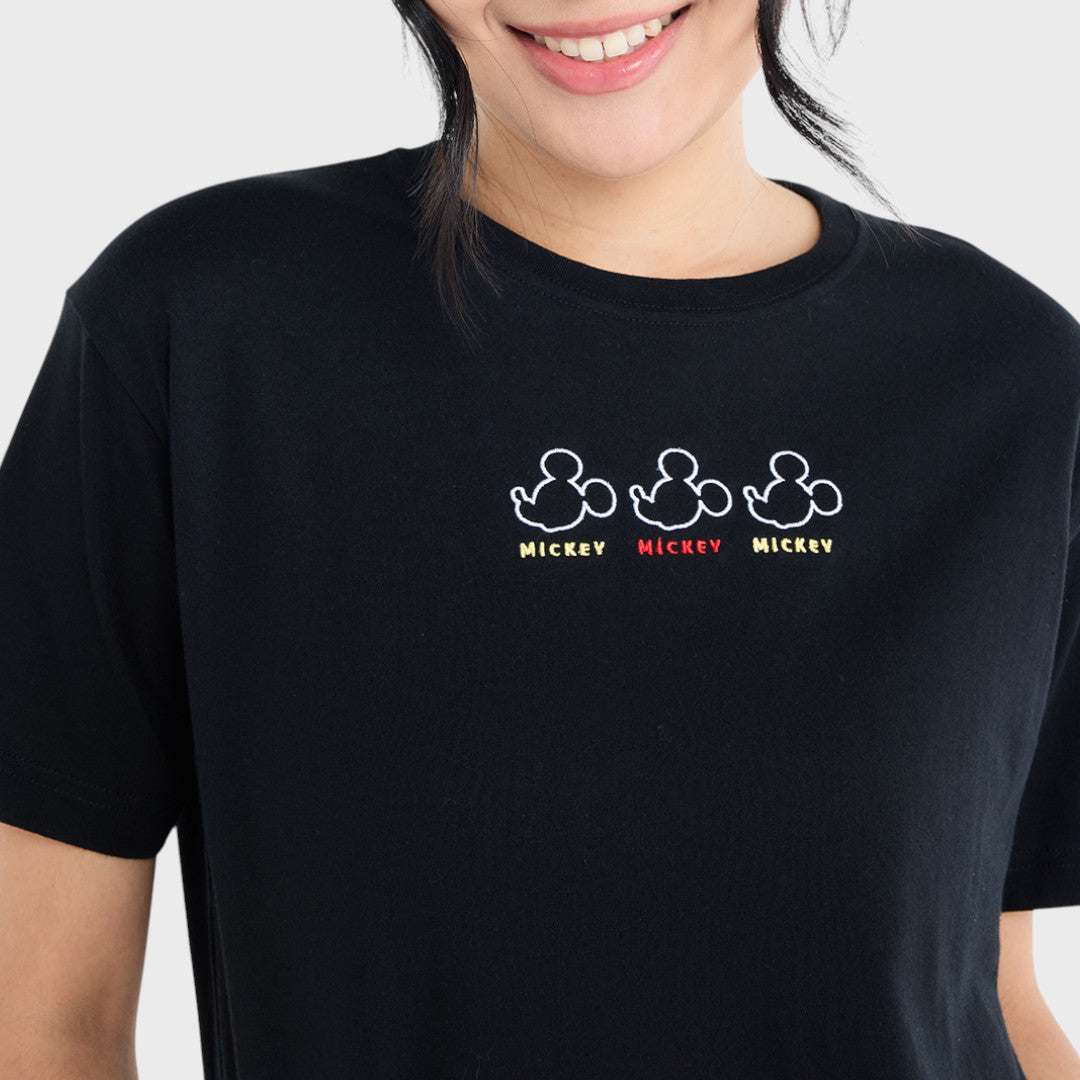 เสื้อยืด Mickey Mouse ลายมิกกี้ ตัวเล็กความน่ารักคูณสาม (Size S-LL)