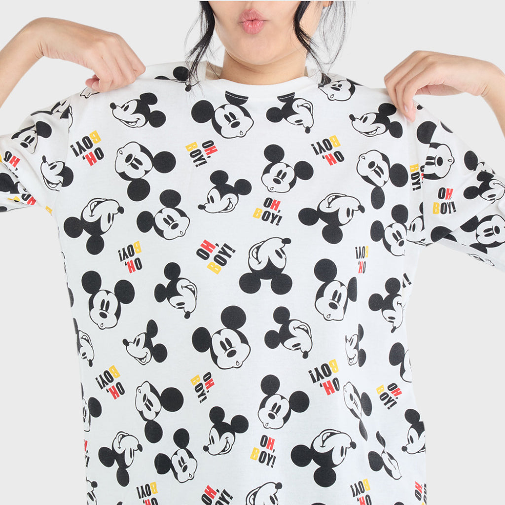 เสื้อยืดมิกกี้เมาส์ลาย “OH, BOY!”  — สดใสคลาสสิก (Size S-LL)