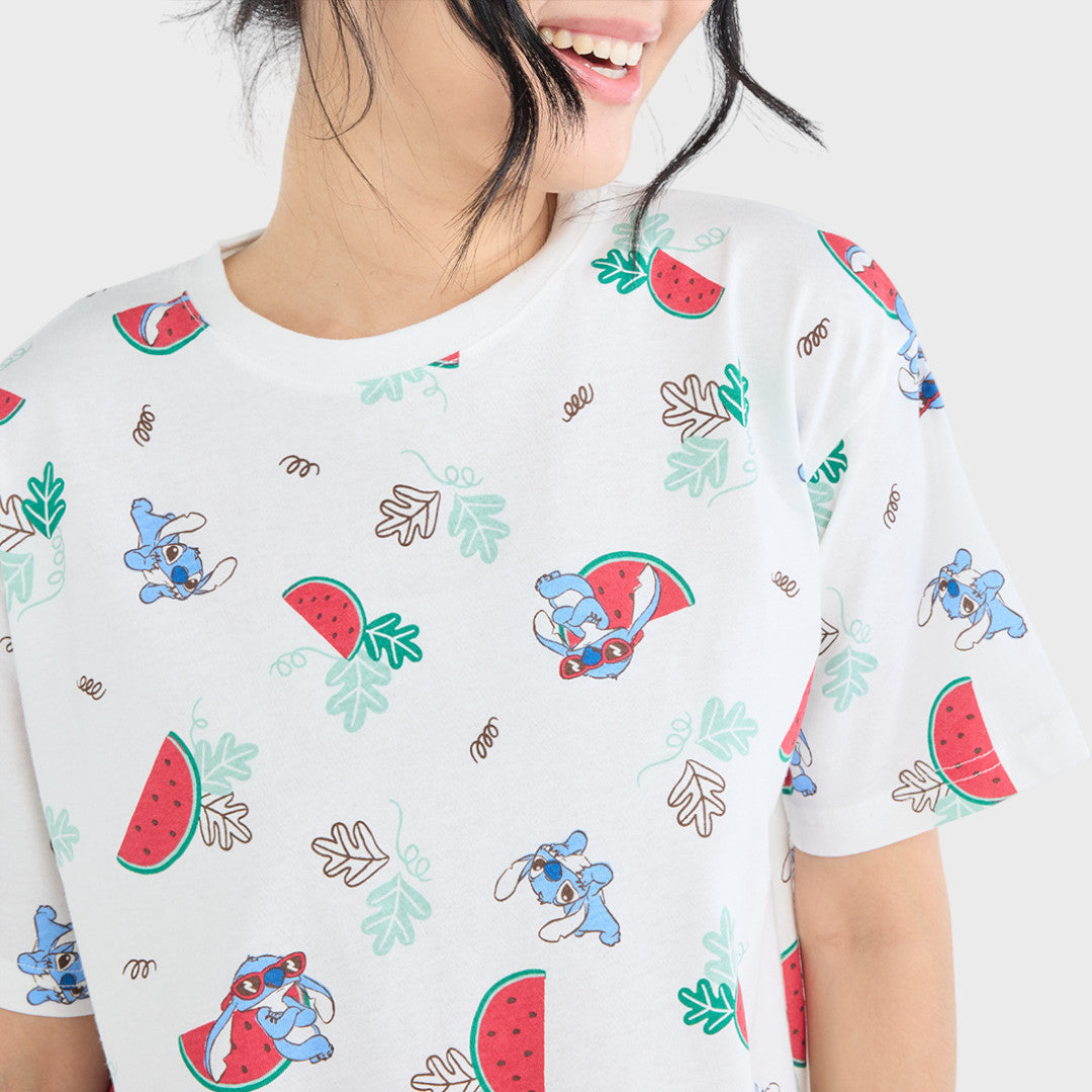 เสื้อยืดลายสติช x แตงโมซัมเมอร์ สดใสจนต้องยิ้ม! (Size M-LL)