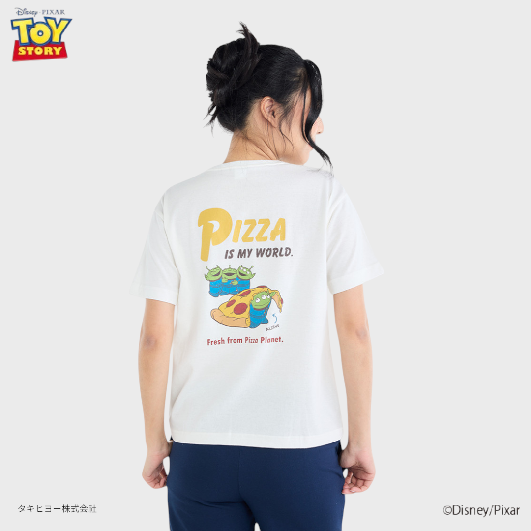 เสื้อยืด Toy Story ลาย Pizza Planet เอเลี่ยนแสนหิว (Size S-LL)