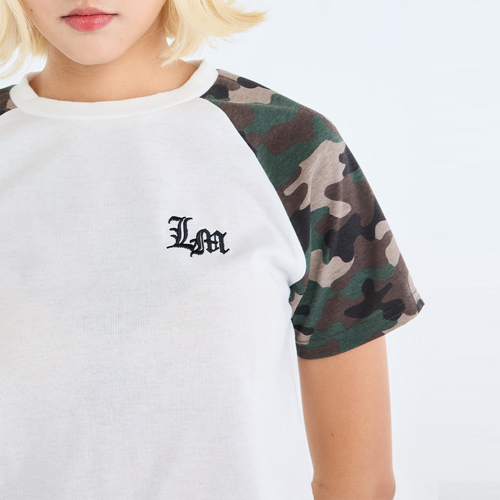 เสื้อยืด Camo ขยุ้มความเท่ แขนลายทหาร สไตล์สายลุยขี้เล่น