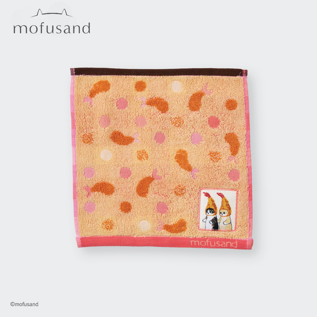 Mofusand Cat fried shrimp Hand towel 🐾